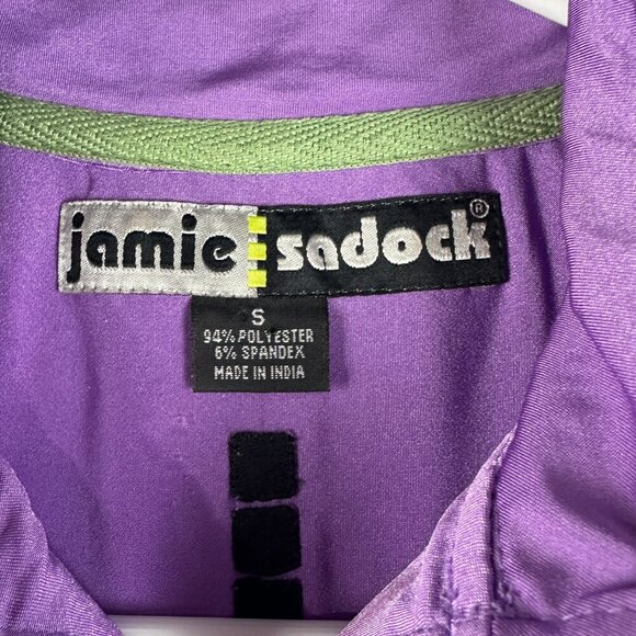 Jamie Sadock Shirt Womens Small Purple Knit Sleeveless Zip Neck Golf Top Pullov - Picture 5 of 8